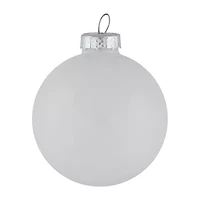 Northlight White Glass Ball 9-pc. Christmas Ornament