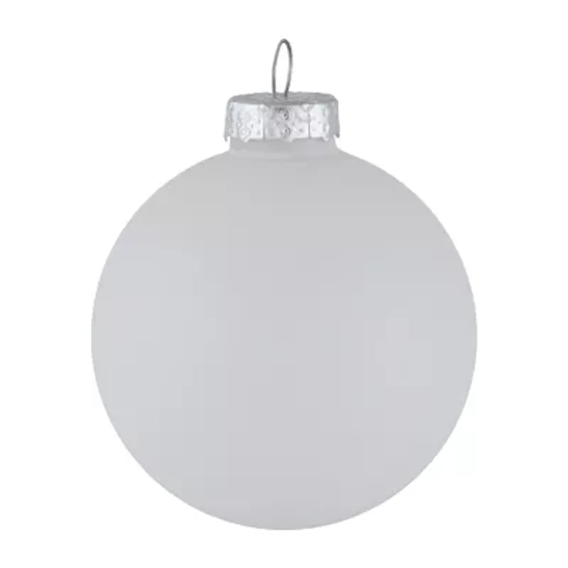 Northlight White Glass Ball 9-pc. Christmas Ornament