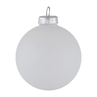 Northlight White Glass Ball 9-pc. Christmas Ornament