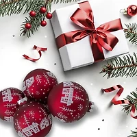 Northlight Glass Ball Hanging 4-pc. Christmas Ornament