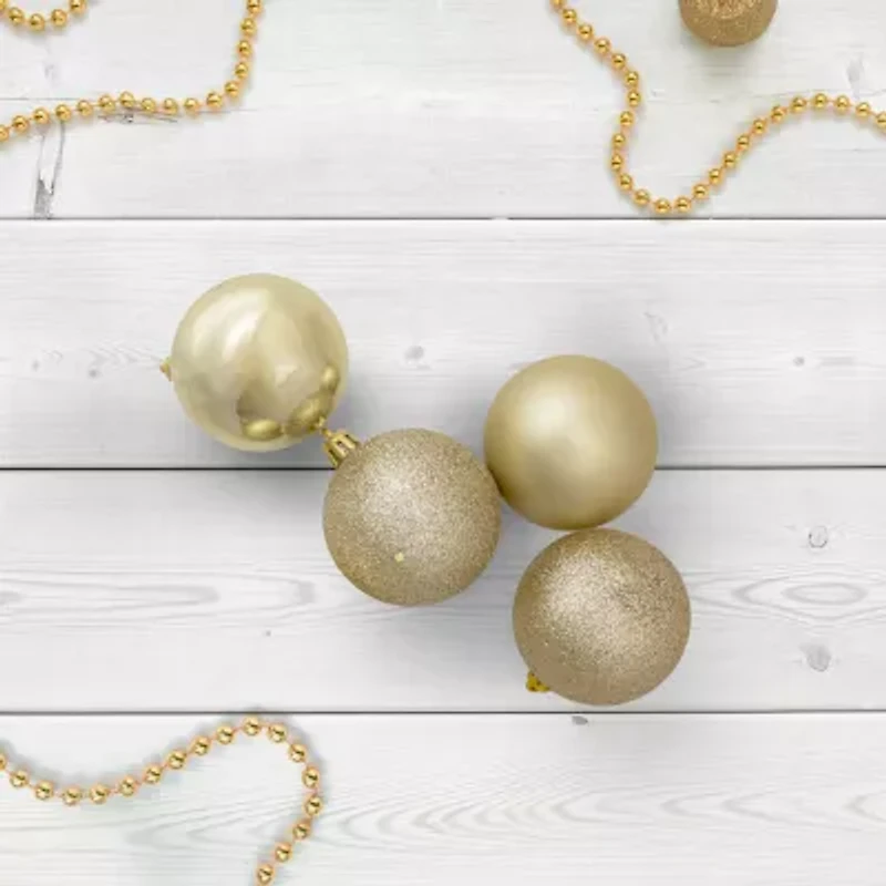 Northlight Gold 4-Finish Ball 16-pc. Christmas Ornament