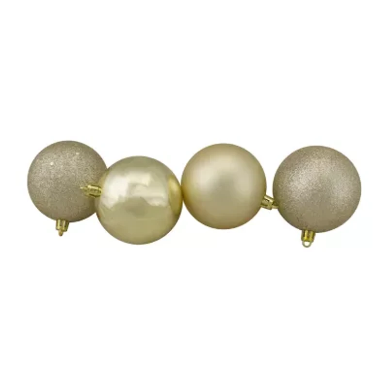 Northlight Gold 4-Finish Ball 16-pc. Christmas Ornament