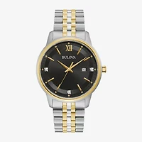 Bulova His and Hers Adult Two Tone Stainless Steel 2-pc. Watch Boxed Set 98x125