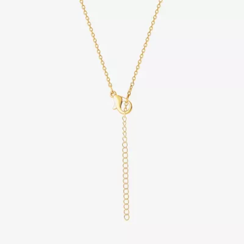 Disney Classics Ohana Womens 18K Gold Over Brass 16 Inch Pendant Necklace