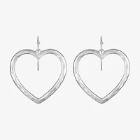 Liz Claiborne Womens Heart Drop Earrings
