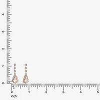 Monet Jewelry Timeless Rose Gold Womens Glass Hypoallergenic Drop Earrings