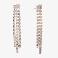 Monet Jewelry Timeless Rose Gold Womens Glass Hypoallergenic Drop Earrings