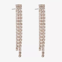 Monet Jewelry Timeless Rose Gold Womens Glass Hypoallergenic Drop Earrings