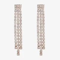 Monet Jewelry Timeless Rose Gold Womens Glass Hypoallergenic Drop Earrings