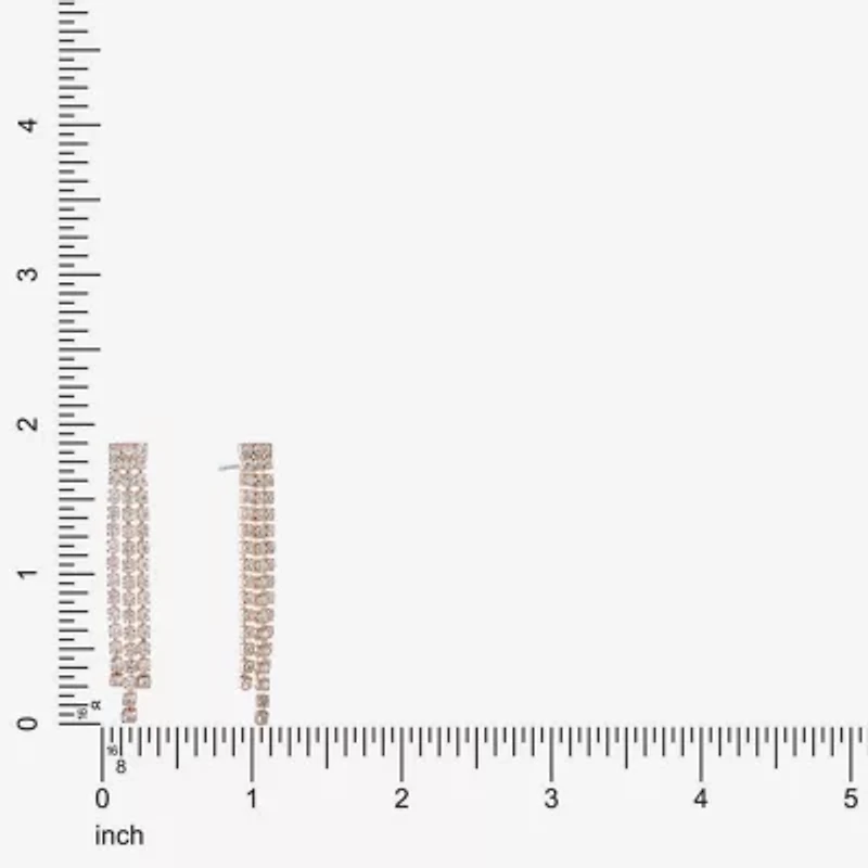 Monet Jewelry Timeless Rose Gold Womens Glass Hypoallergenic Drop Earrings