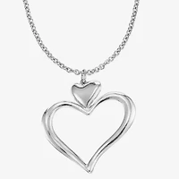 Liz Claiborne Womens Heart 17 Inch Pendant Necklace