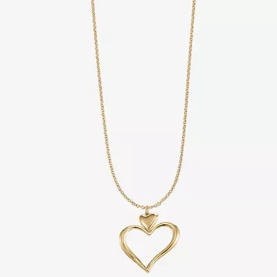 Liz Claiborne Womens Heart 17 Inch Pendant Necklace
