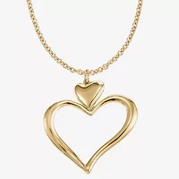 Liz Claiborne Womens Heart 17 Inch Pendant Necklace