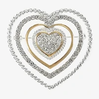 Monet Jewelry Two Tone Glass Pin