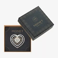 Monet Jewelry Two Tone Glass Pin