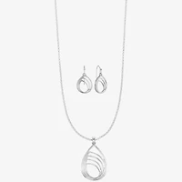 Liz Claiborne Pendant Necklace And Drop Earring Womens 2-pc. Jewelry Set