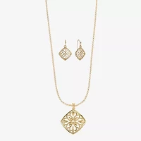 Liz Claiborne Pendant Necklace And Drop Earring Womens 2-pc. Jewelry Set