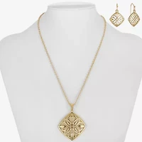 Liz Claiborne Pendant Necklace And Drop Earring Womens 2-pc. Jewelry Set