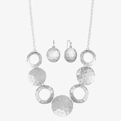 Liz Claiborne Collar Necklace And Drop Earring Womens Round 2-pc. Jewelry Set