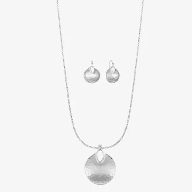 Liz Claiborne Pendant Necklace And Drop Earring Womens 2-pc. Jewelry Set