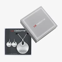 Liz Claiborne Pendant Necklace And Drop Earring Womens 2-pc. Jewelry Set