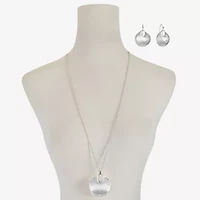 Liz Claiborne Pendant Necklace And Drop Earring Womens 2-pc. Jewelry Set