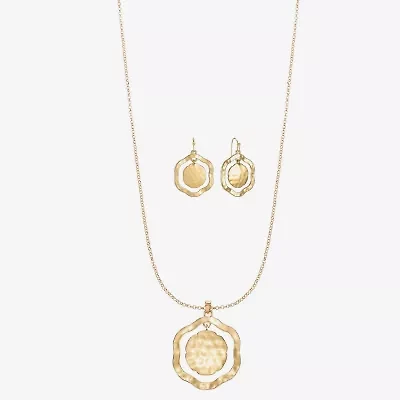 Liz Claiborne Pendant Necklace And Drop Earring Womens 2-pc. Jewelry Set