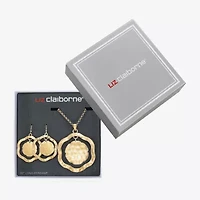 Liz Claiborne Pendant Necklace And Drop Earring Womens 2-pc. Jewelry Set
