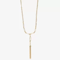 Liz Claiborne Tassle Womens Paperclip 32 Inch Pendant Necklace