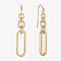 Liz Claiborne Womens Paperclip Drop Earrings