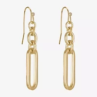Liz Claiborne Womens Paperclip Drop Earrings