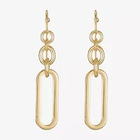 Liz Claiborne Womens Paperclip Drop Earrings
