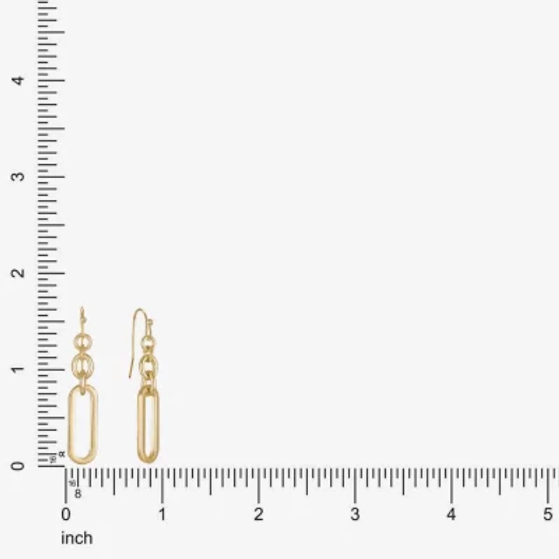 Liz Claiborne Womens Paperclip Drop Earrings