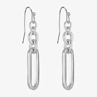 Liz Claiborne Womens Paperclip Drop Earrings