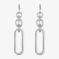 Liz Claiborne Womens Paperclip Drop Earrings