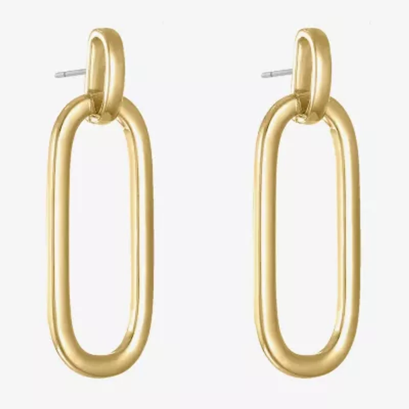 Liz Claiborne Doorknocker Womens Hypoallergenic Drop Earrings