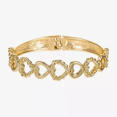 Monet Jewelry Womens Heart Bangle Bracelet