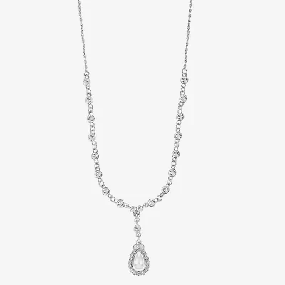 Monet Jewelry Timeless Womens Glass 17 Inch Y Necklace
