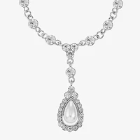 Monet Jewelry Timeless Womens Glass 17 Inch Y Necklace