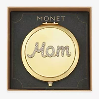 Monet Jewelry Mom Gold Tone Compact Mirror