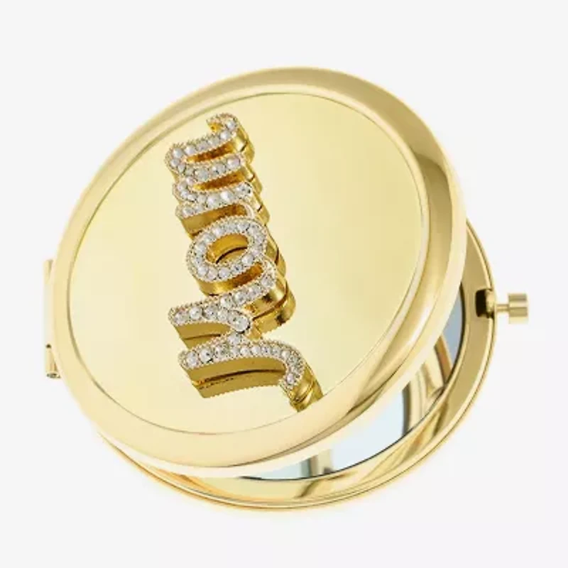 Monet Jewelry Mom Gold Tone Compact Mirror