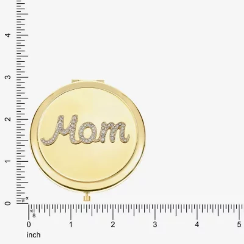 Monet Jewelry Mom Gold Tone Compact Mirror