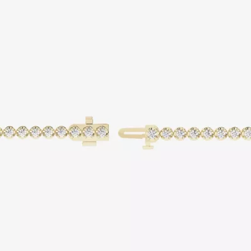 H-I/ I1) Womens CT. T.W. Lab Grown White Diamond 10K Gold 7.25 Inch Tennis Bracelet