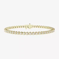 H-I/ I1) Womens CT. T.W. Lab Grown White Diamond 10K Gold 7.25 Inch Tennis Bracelet
