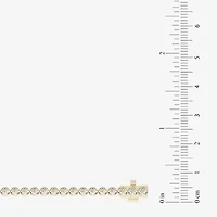 H-I/ I1) Womens CT. T.W. Lab Grown White Diamond 10K Gold 7.25 Inch Tennis Bracelet