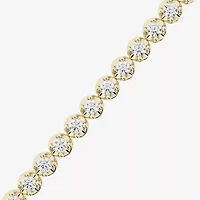 H-I/ I1) Womens CT. T.W. Lab Grown White Diamond 10K Gold 7.25 Inch Tennis Bracelet
