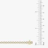 (I1/H-I) Womens 3 CT. T.W. Lab Grown White Diamond 10K Gold 7.25 Inch Tennis Bracelet