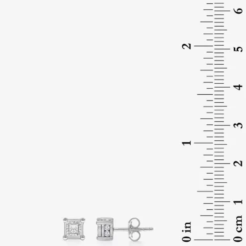 (I / I1) 1/2 CT. T.W. Lab-Grown White Diamond 10K White Gold Round Stud Earrings