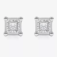 (I / I1) 1/2 CT. T.W. Lab-Grown White Diamond 10K White Gold Round Stud Earrings