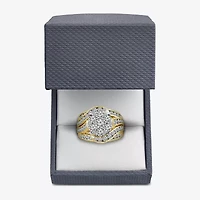 Round 3 CT.T.W. Natural Diamond Side Stone Engagement Ring in 10K or 14K Gold